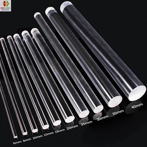 Trụ mica/ Que mica dày 12mm, 1,2cm , nhiều kích thước