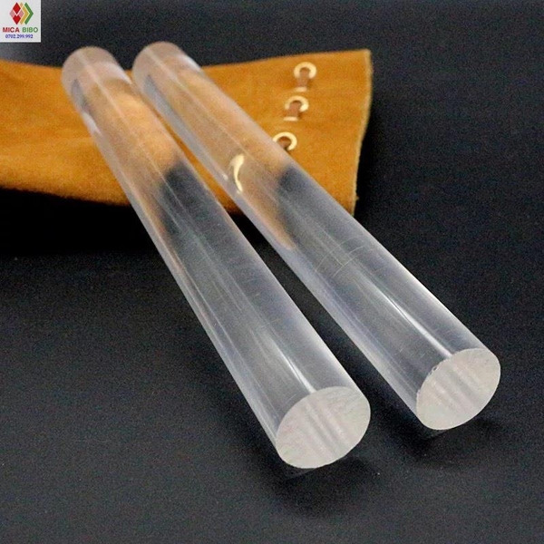 Que mica / trụ mica trong suốt dày 20mm x Dài 50cm dùng cho các bạn chế đồ, trang trí LED, DIY