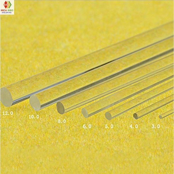 Que mica / trụ mica trong suốt dày 3mm x Dài 50cm dùng cho các bạn chế đồ, trang trí LED, DIY