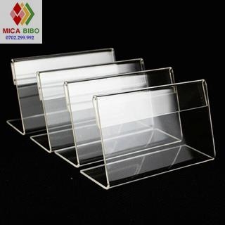 Menu mica chữ L B6 ngang 20x10cm