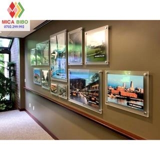 Khung tranh ảnh mica trong treo tường, Size lớn 60x60cm, 60x70cm, 60x80cm, 60x90cm, tặng kèm ốc vít