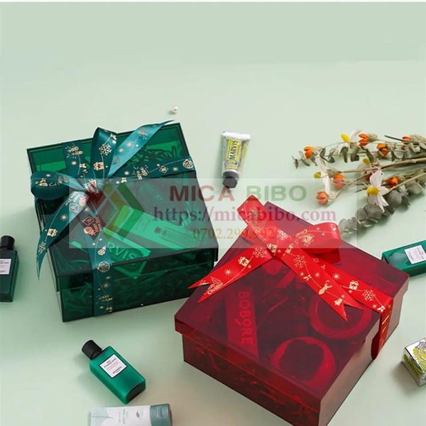 Hàng cao cấp, Hộp mica có nắp đậy trang sức, Mỹ phẩm, hoặc làm kệ trưng bày sản phẩm, nhiều màu sắc