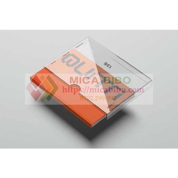 Hộp mica đựng sách, kích thước A4 A5 A6, Ngăn đựng 2,5cm