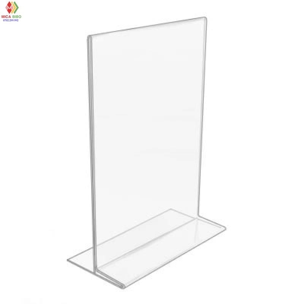 Menu mica hiển thị 2 mặt chữ T kích thước A3, A4, A5, A6, A7...