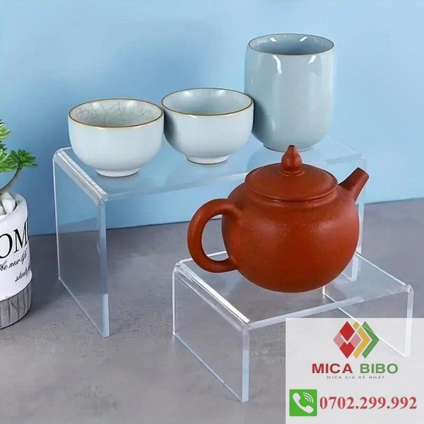 Kệ chữ U 30x30x25cm, Kệ Mica CHỮ U 30x30x25cm - Dày 5mm