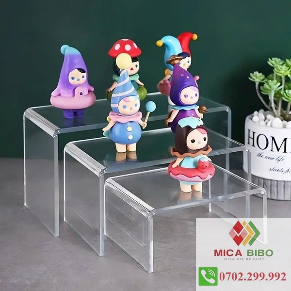Kệ Mica Chữ U, nhiều màu, nhiều kích thươc, Dày 5mm