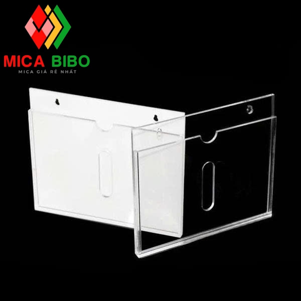 Kệ mica treo tường, Kệ checklist treo tường mica A3 A4 A5 A6, tặng kèm 2 miếng dán tường