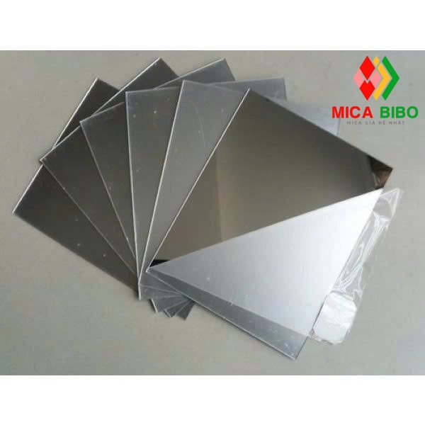 Tấm mica tráng gương, dày 3mm, nhiều kích thước, nhiều màu