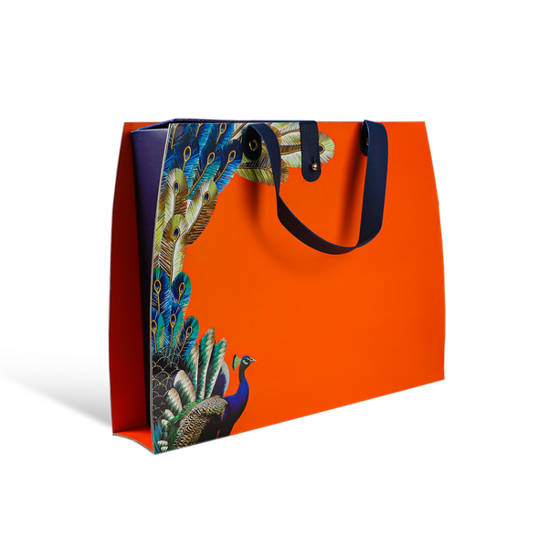 HỘP QUÀ HỌA TIẾT CHIM CÔNG XANH