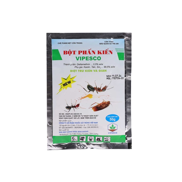 BỘT PHẤN DIỆT KIẾN VÀ GIÁN VIPESCO - 50G