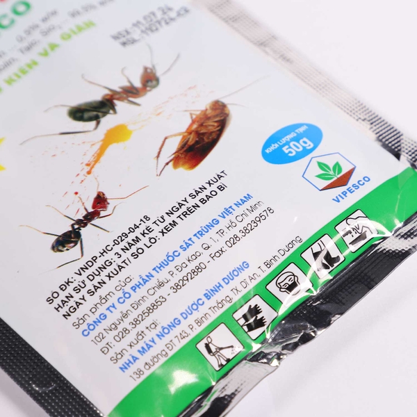 BỘT PHẤN DIỆT KIẾN VÀ GIÁN VIPESCO - 50G