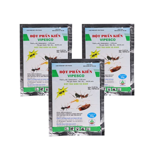 BỘT PHẤN DIỆT KIẾN VÀ GIÁN VIPESCO - 50G