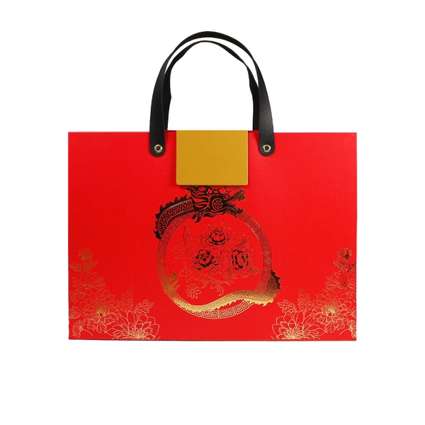 HỘP QUÀ RỒNG VÀNG PHÚC LỘC - QUAI DA