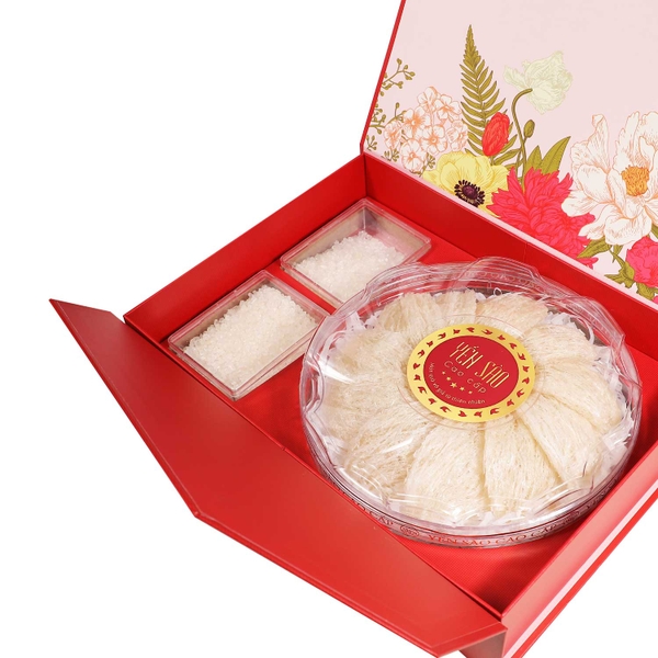 HỘP QUÀ HOA MẪU ĐƠN ĐỎ - NẮP CHÉO