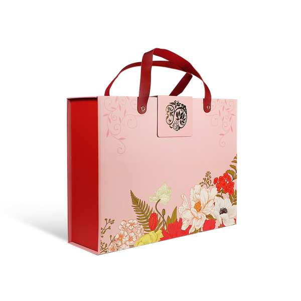HỘP QUÀ HOA MẪU ĐƠN - QUAI DA