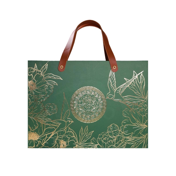 Hộp Quà Song Yến Lục Sắc - Quai Da