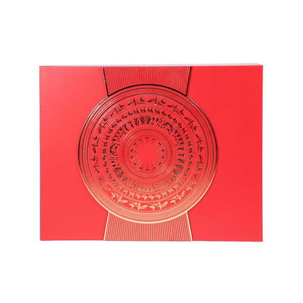 HỘP QUÀ YẾN TRỐNG ĐỒNG KIM CỔ - KHAY ĐỰNG HỘP HOA MAI 100G