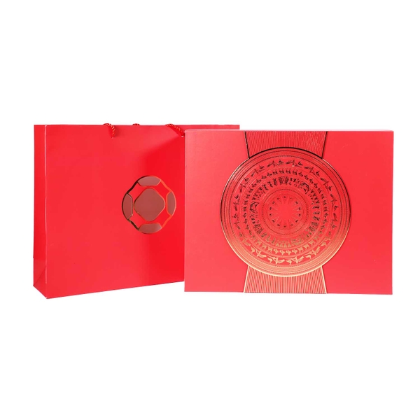 HỘP QUÀ YẾN TRỐNG ĐỒNG KIM CỔ - KHAY ĐỰNG HỘP HOA MAI 100G