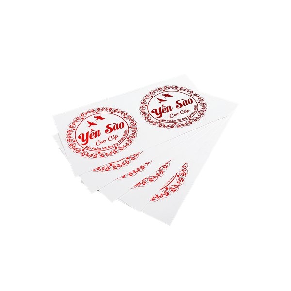 TEM ÁNH KIM DÁN HỘP YẾN SÀO CAO CẤP ĐỎ