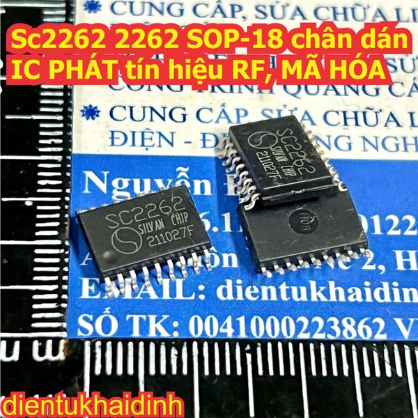 SC2262 2262 SOP-18 chân dán IC PHÁT tín hiệu RF, MÃ HÓA kde0061