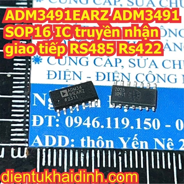ADM3491EARZ ADM3491 SOP14 IC truyền nhận giao tiếp RS485 RS422 kde0955