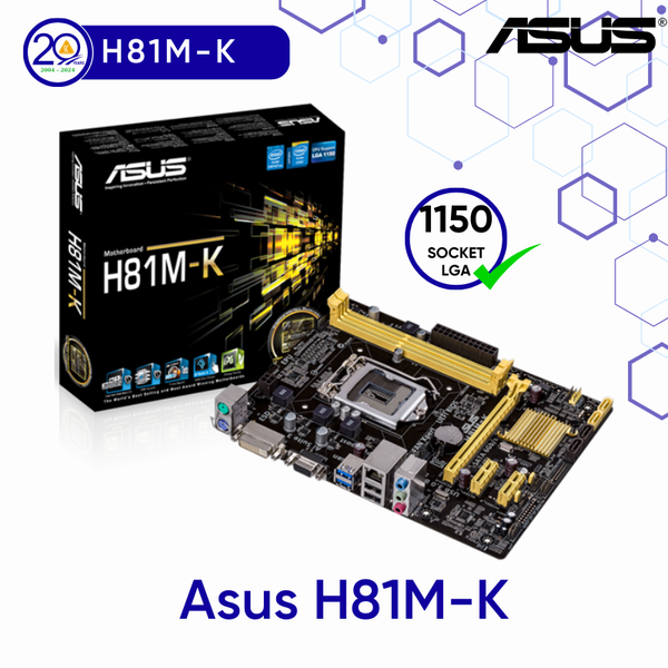 Bo Mạch Chủ Asus H81M-K (Micro-ATX/ LGA1150/ Ram DDR3/ DVI-D+VGA)