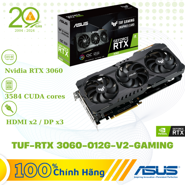 Card màn hình Asus TUF-RTX 3060-O12G-V2-GAMING