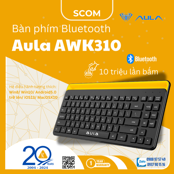 Bàn phím văn phòng Bluetooth AULA AWK310