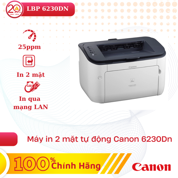 Máy In Canon LBP 6230Dn (Máy In Laser Đen Trắng, Đơn Năng, 2 Mặt)