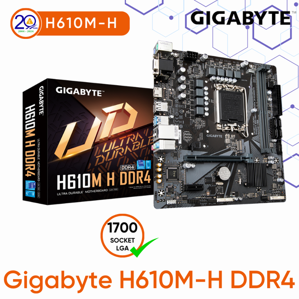 Bo Mạch Chủ Gigabyte H610M-H DDR4 (Micro-ATX/ LGA1700/ DDR4/ VGA+HDMI)