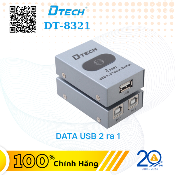 Hub máy in 2 ra 1 DTECH DT-8321
