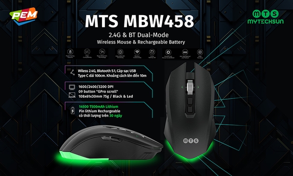 Mouse Sạc Không Dây Mytechsun MBW458 - SILENT