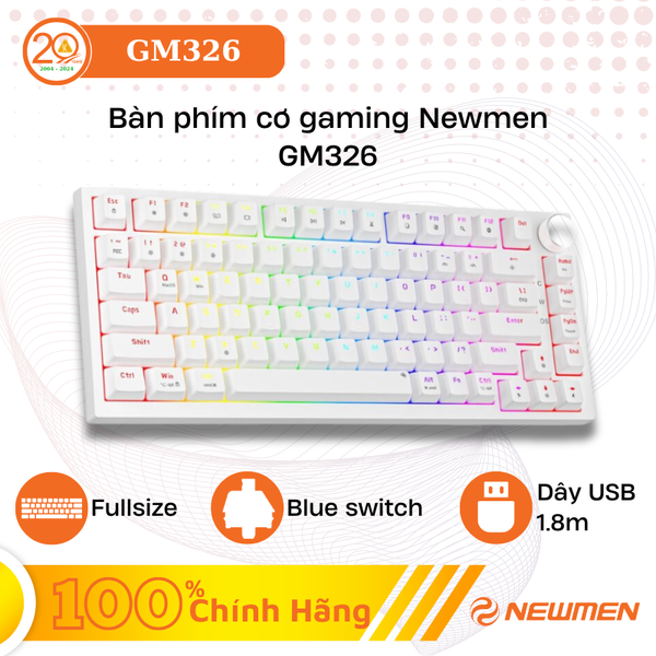 Bàn Phím Cơ Gaming Newmen GM326 (White)