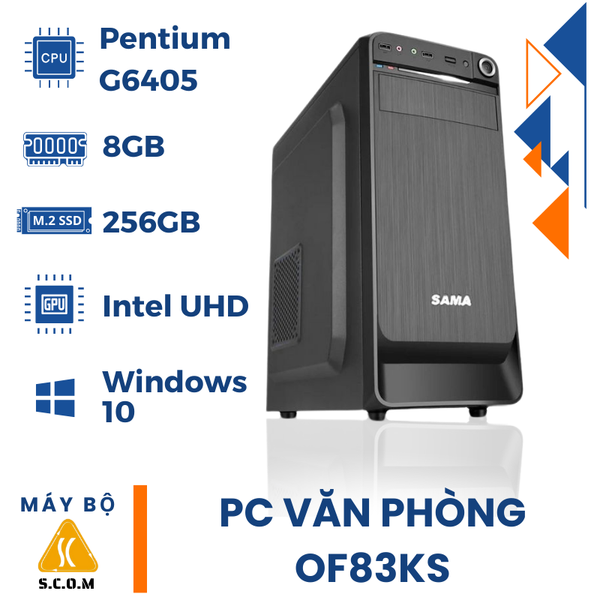 PC Văn Phòng SCOM OF83KS (Pentium G6405 | 8GB | S-256GB | Intel UHD | Win10)