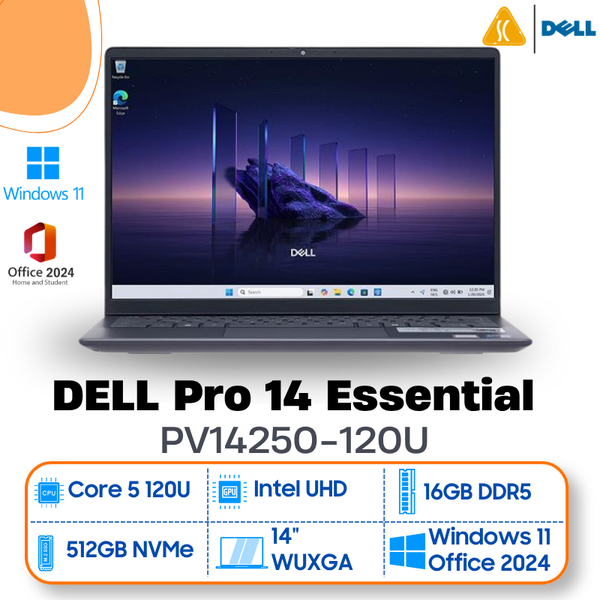 Laptop Dell Pro 14 Essential PV14250 (Intel Core 5 120U | 16GB | S-512GB | 14