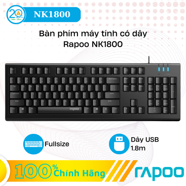 Bàn Phím Có Dây Rapoo NK1800