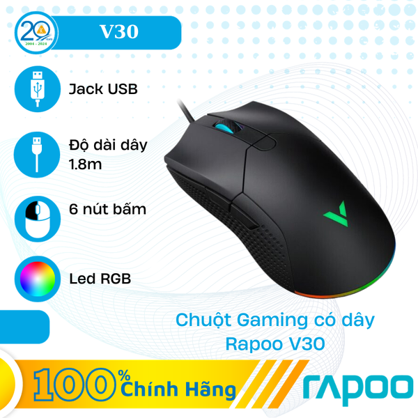 Chuột Gaming Có Dây Rapoo V30 RGB