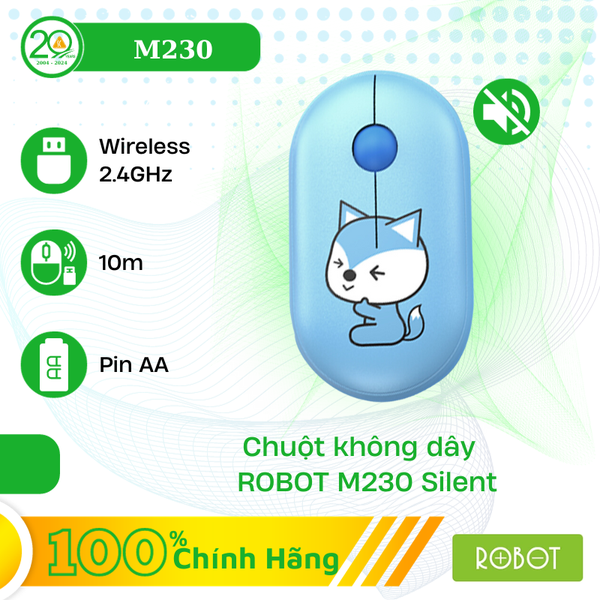 Chuột Máy Tính Không Dây Robot M230