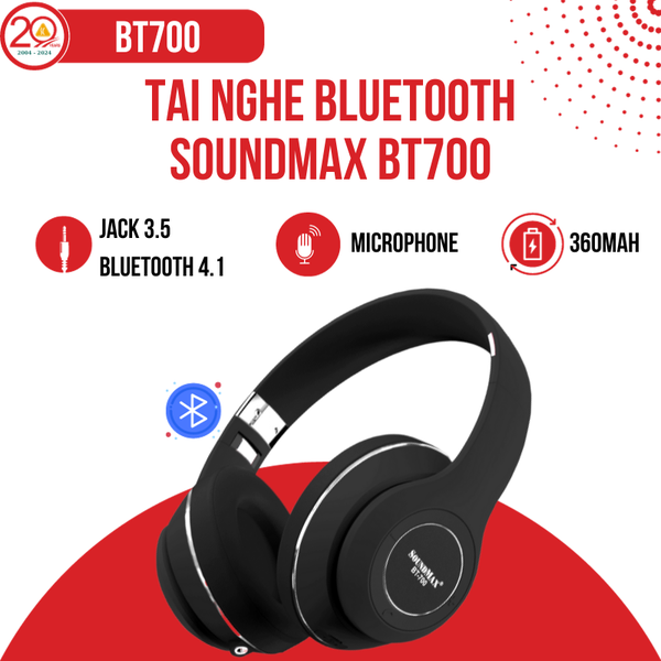 Tai Nghe Không Dây Over-ear SoundMAX BT-700