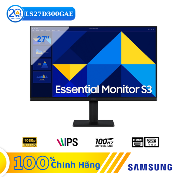 Màn hình LCD SAMSUNG LS27D300GAEXXV (27 inch/FHD 1920 x 1080/IPS/100Hz/5ms)