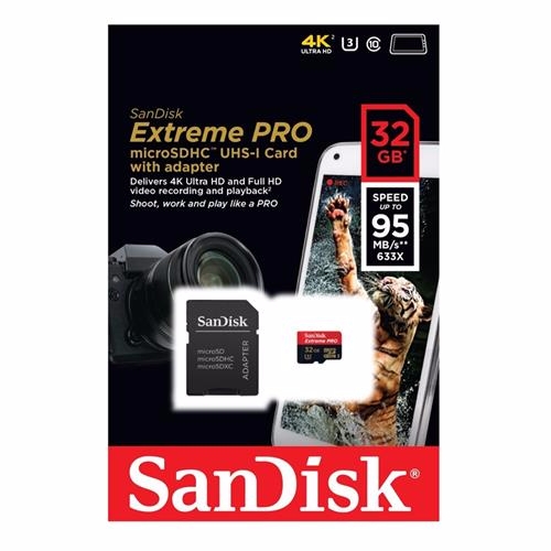 Thẻ Nhớ SanDisk 32GB  Extreme Pro Micro SDHC (UHS-1)