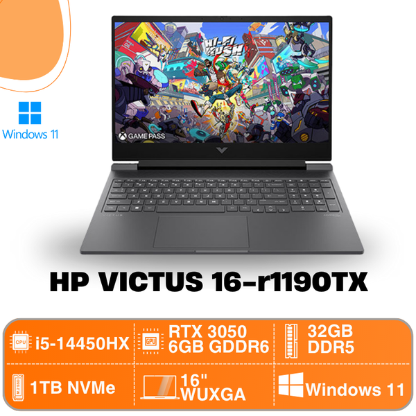 Laptop HP Gaming Victus 16-r1190TX - A2NP4PA (i5-14450HX | 32GB | S-1TB SSD | RTX 3050 6GB | 16.1