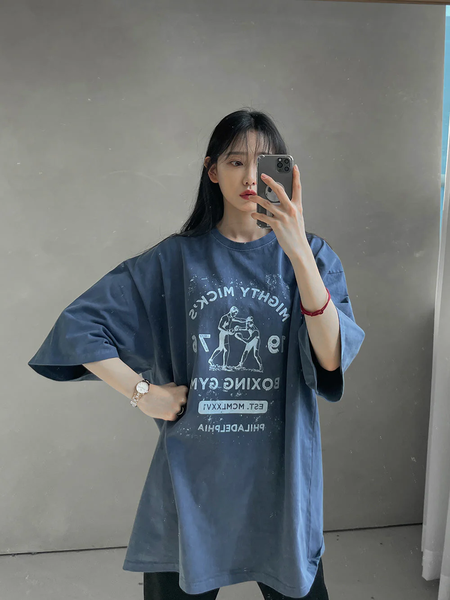 Áo thun oversize tici 2 chiều