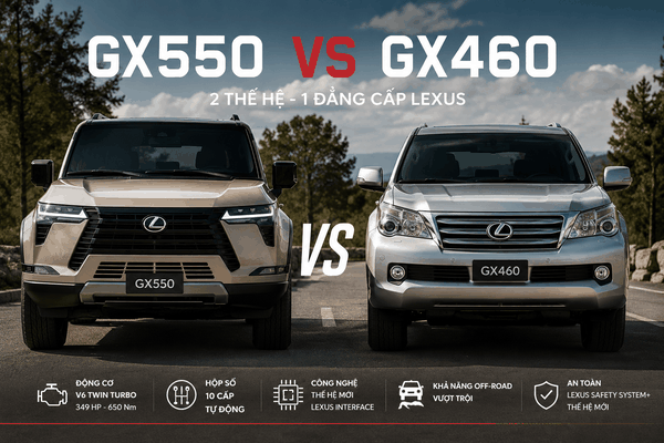 LEXUS GX550 2026 VS GX460: KHÁC BIỆT NHƯ THẾ NÀO VÀ VÌ SAO NÊN CHỌN GX550?