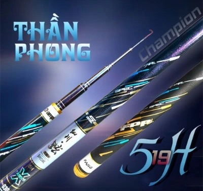 Cần Câu Tay Câu Đài Thần Phong - Độ cứng 5H - Bảo Hành Chính Hãng - Tặng kèm Ngọn Phụ