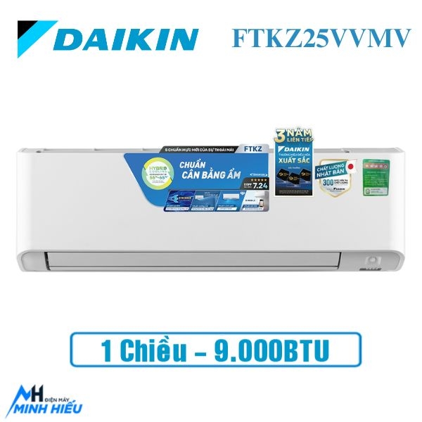 Điều hòa Daikin 1 chiều 9000BTU inverter FTKZ25VVMV giá siêu rẻ