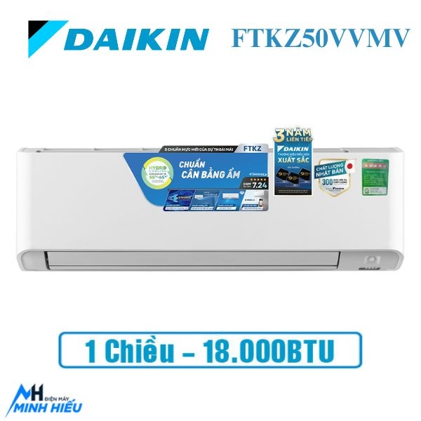 Điều hòa Daikin 1 chiều 18000BTU inverter FTKZ50VVMV giá rẻ chính hãng