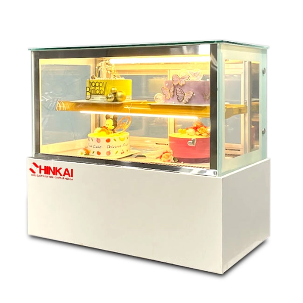 TỦ BÁNH KEM ĐỂ BÀN 2 TẦNG (TRẮNG)
