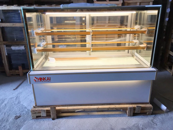 TỦ TRƯNG BÁNH 3 TẦNG KÍNH VUÔNG 1M2