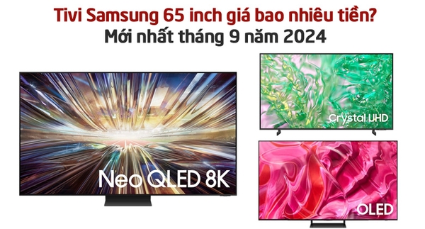Tivi Samsung 65 inch giá bao nhiêu tiền? Mới nhất tháng 9 năm 2024